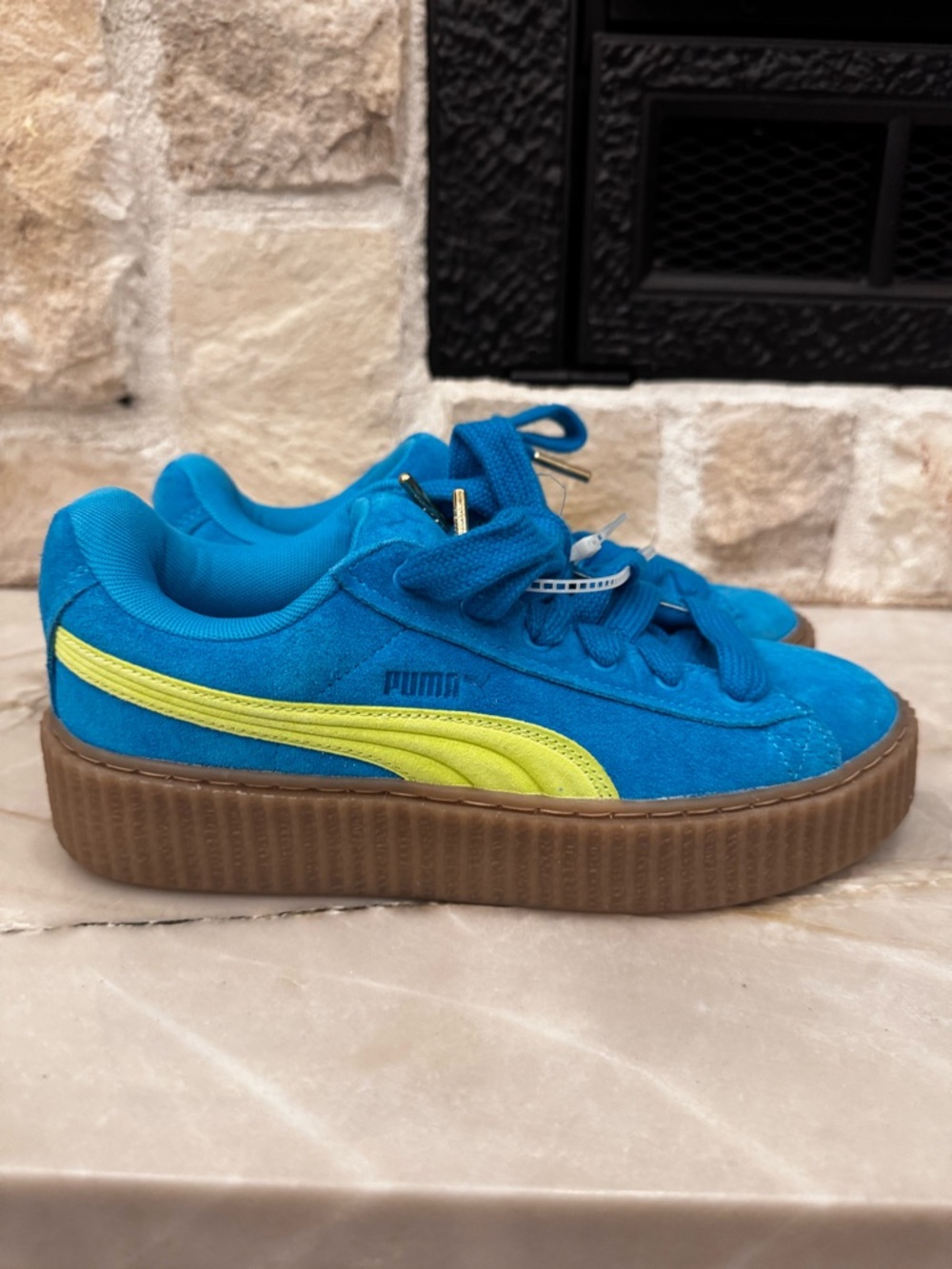 Fenty Puma Creeper Phatty suede sneakers blue size 7.5 new